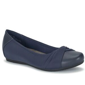 Beartraps Navy Blue Misty Casual Vegan Leather Round Toe Flat Size 5